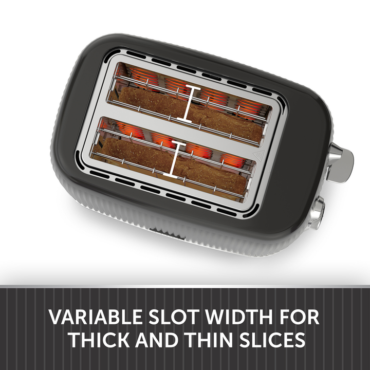 Breville VTR001 Bold Black 2Slice Toaster with HighLift and Wide